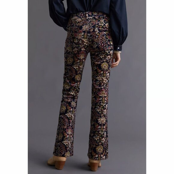 Anthropologie Pilcro Icon Flare Corduroy Pants.  Floral Print, NWOT, Size 28 - Picture 3 of 7